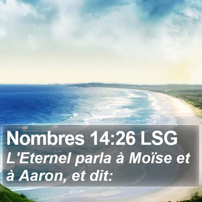 Nombres 14:26 LSG Bible Verse Image