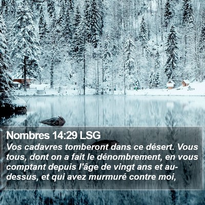 Nombres 14:29 LSG Bible Verse Image