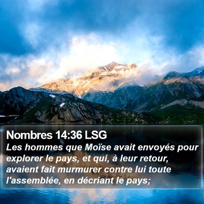Nombres 14:36 LSG Bible Verse Image