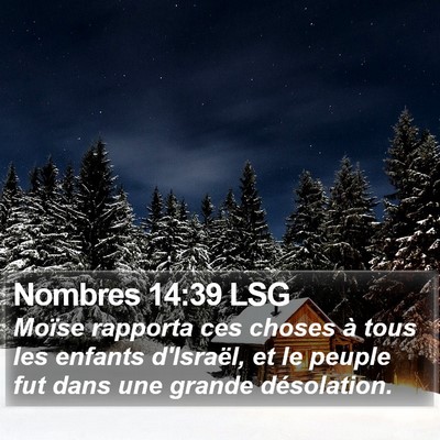 Nombres 14:39 LSG Bible Verse Image