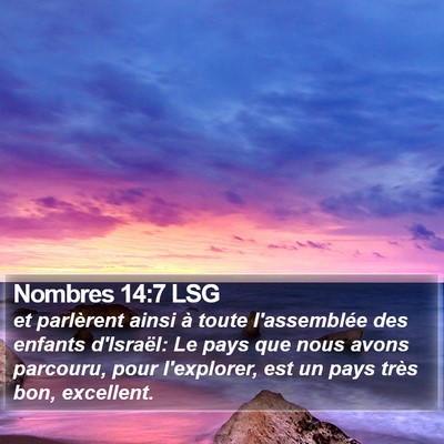 Nombres 14:7 LSG Bible Verse Image