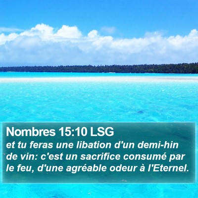 Nombres 15:10 LSG Bible Verse Image