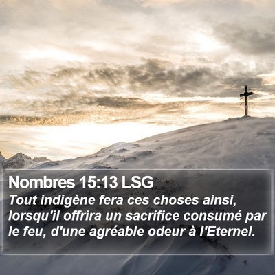 Nombres 15:13 LSG Bible Verse Image