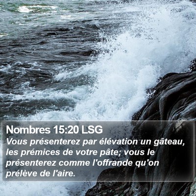 Nombres 15:20 LSG Bible Verse Image