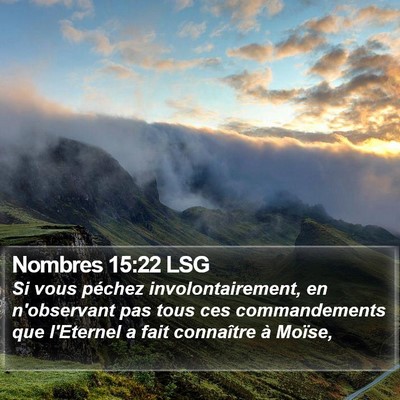 Nombres 15:22 LSG Bible Verse Image