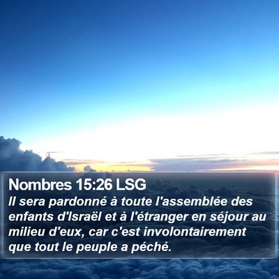 Nombres 15:26 LSG Bible Verse Image