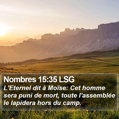 Nombres 15:35 LSG Bible Verse Image
