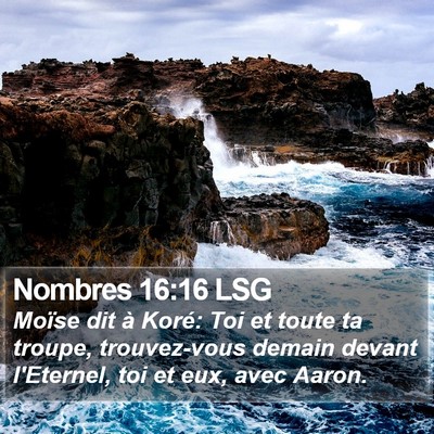 Nombres 16:16 LSG Bible Verse Image