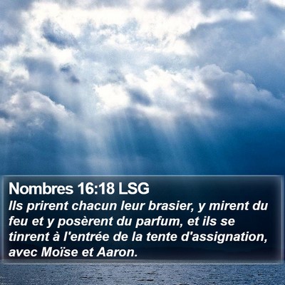 Nombres 16:18 LSG Bible Verse Image