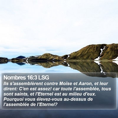 Nombres 16:3 LSG Bible Verse Image
