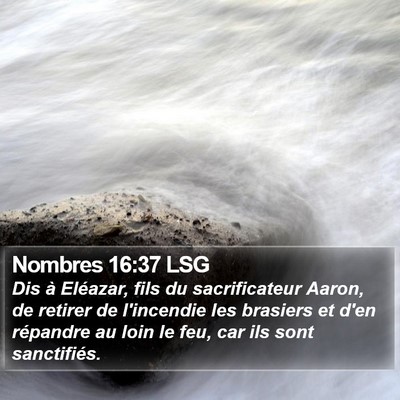 Nombres 16:37 LSG Bible Verse Image