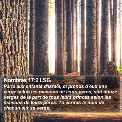 Nombres 17:2 LSG Bible Verse Image