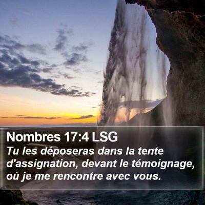 Nombres 17:4 LSG Bible Verse Image