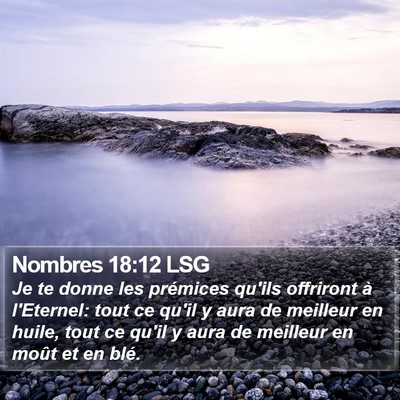 Nombres 18:12 LSG Bible Verse Image