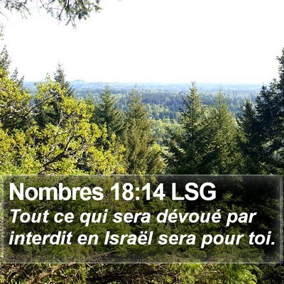 Nombres 18:14 LSG Bible Verse Image