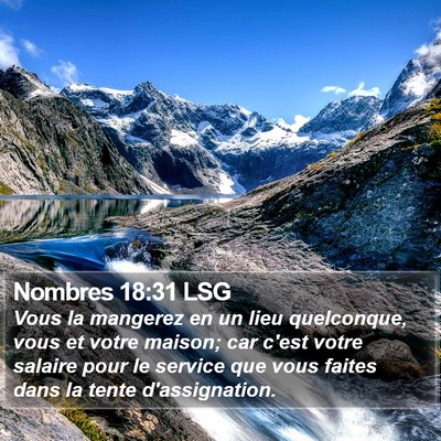 Nombres 18:31 LSG Bible Verse Image