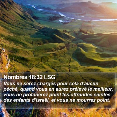 Nombres 18:32 LSG Bible Verse Image