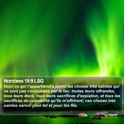 Nombres 18:9 LSG Bible Verse Image
