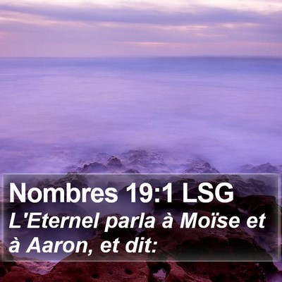 Nombres 19:1 LSG Bible Verse Image