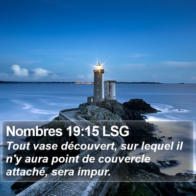 Nombres 19:15 LSG Bible Verse Image