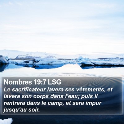 Nombres 19:7 LSG Bible Verse Image