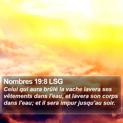 Nombres 19:8 LSG Bible Verse Image