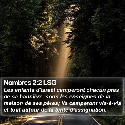 Nombres 2:2 LSG Bible Verse Image