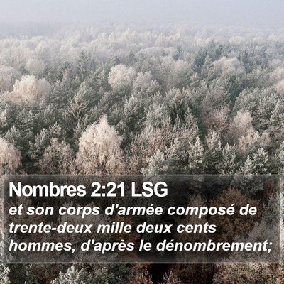 Nombres 2:21 LSG Bible Verse Image