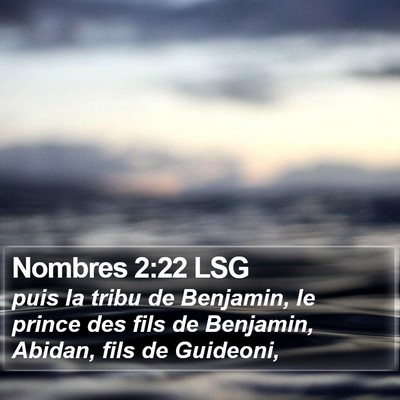Nombres 2:22 LSG Bible Verse Image