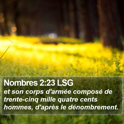 Nombres 2:23 LSG Bible Verse Image
