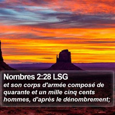 Nombres 2:28 LSG Bible Verse Image