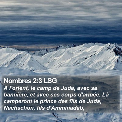 Nombres 2:3 LSG Bible Verse Image