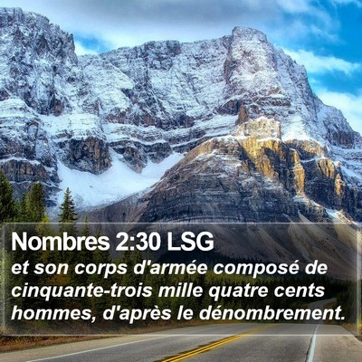 Nombres 2:30 LSG Bible Verse Image