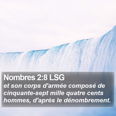 Nombres 2:8 LSG Bible Verse Image