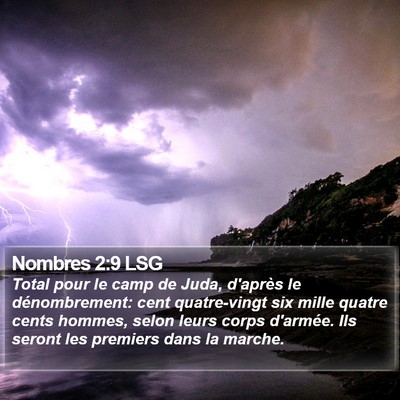 Nombres 2:9 LSG Bible Verse Image