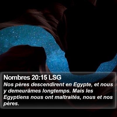 Nombres 20:15 LSG Bible Verse Image