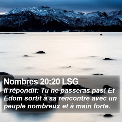 Nombres 20:20 LSG Bible Verse Image