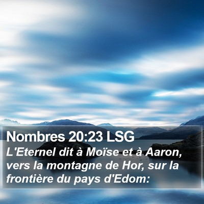 Nombres 20:23 LSG Bible Verse Image
