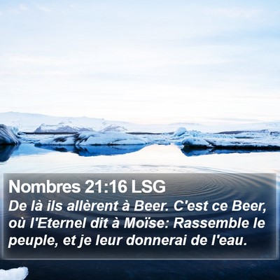 Nombres 21:16 LSG Bible Verse Image