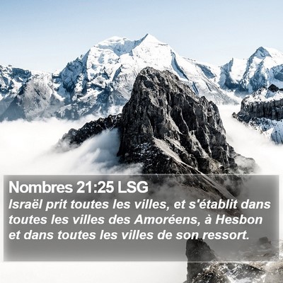 Nombres 21:25 LSG Bible Verse Image