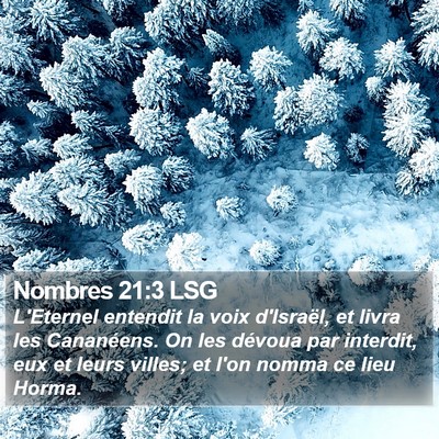 Nombres 21:3 LSG Bible Verse Image