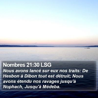 Nombres 21:30 LSG Bible Verse Image