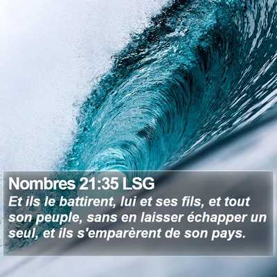 Nombres 21:35 LSG Bible Verse Image