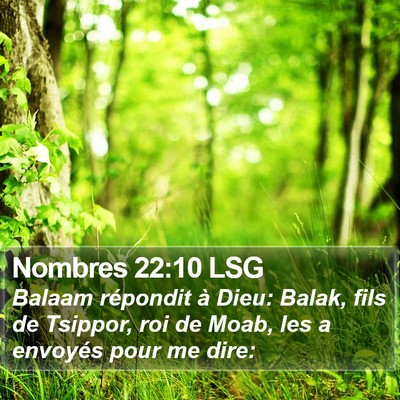 Nombres 22:10 LSG Bible Verse Image