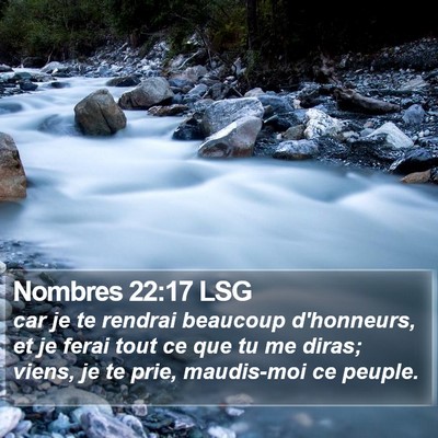 Nombres 22:17 LSG Bible Verse Image