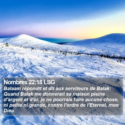 Nombres 22:18 LSG Bible Verse Image