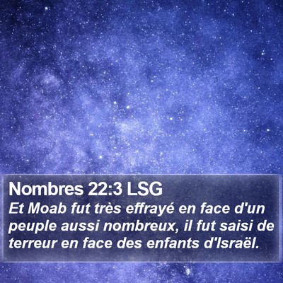 Nombres 22:3 LSG Bible Verse Image