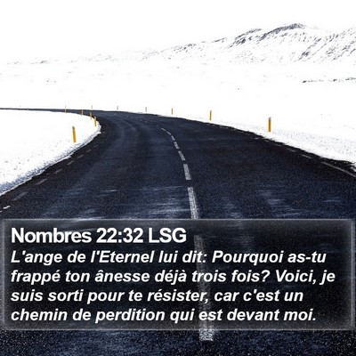 Nombres 22:32 LSG Bible Verse Image