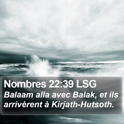 Nombres 22:39 LSG Bible Verse Image