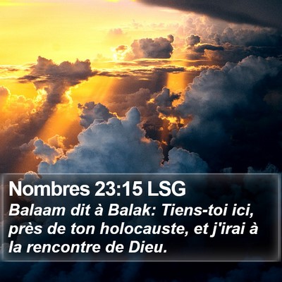 Nombres 23:15 LSG Bible Verse Image